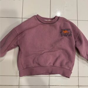 Zara Mauve Pink Kids Sweatshirt with Graphic